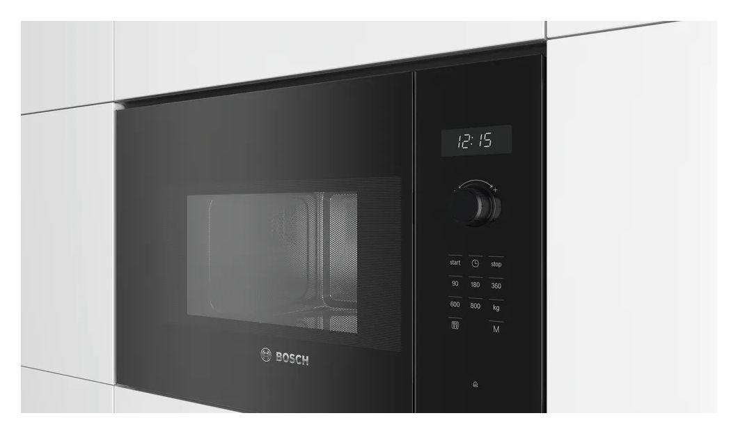 Serie 6 BFL524MB0 Einbau-Mikrowelle 800 W Größe: klein 5 Stufen Grill (Schwarz) 