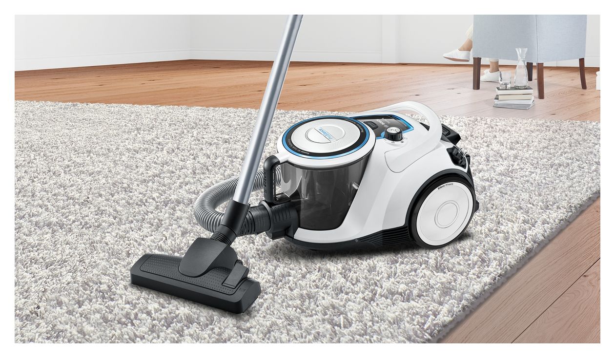 Serie 6 BGC41LSIL Bodenstaubsauger Beutellos 600 W HEPA  (Schwarz, Weiß) 