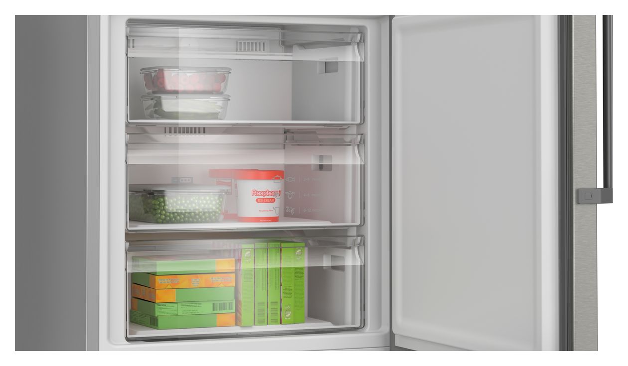 Serie 6 KGN49AIBT 311 l / 129 l Kühl-Gefrierkombi freistehend NoFrost 142 kWh Jahr  (Edelstahl) 