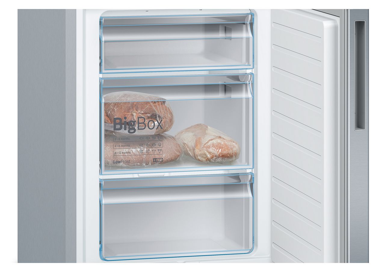 Serie 6 MKK69GSLCA (KGN39AIAT + KSZGGM00) 249 l / 94 l Kühl-Gefrierkombi freistehend 149 kWh Jahr  (Edelstahl) 