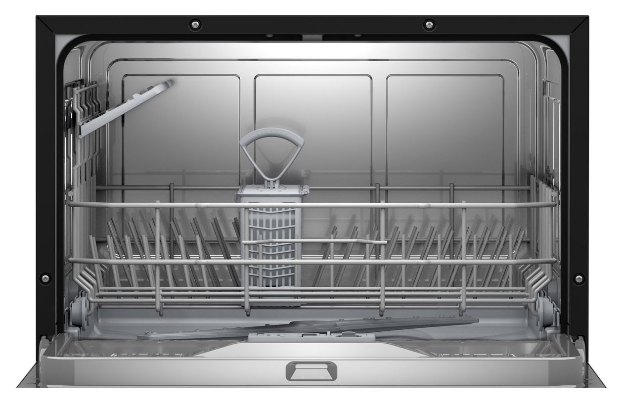 Serie 6 SKS6ITB00E Kompakt Geschirrspüler unterbaufähig Leise 6 Maßgedecke aquaStop Funktion 