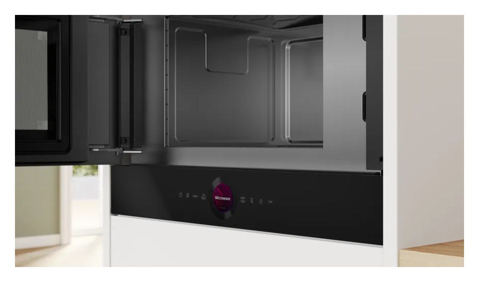 Serie 8 BFL7221B1 Einbau-Mikrowelle 900 W Größe: mittel 5 Stufen (Schwarz) 