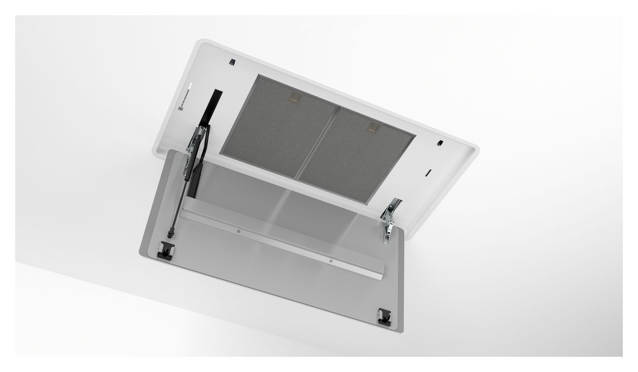 Serie 8 DRC99PS20 Abluft/Umluft Dunstabzugshaube/Esse Decke 91 cm (Silber) 