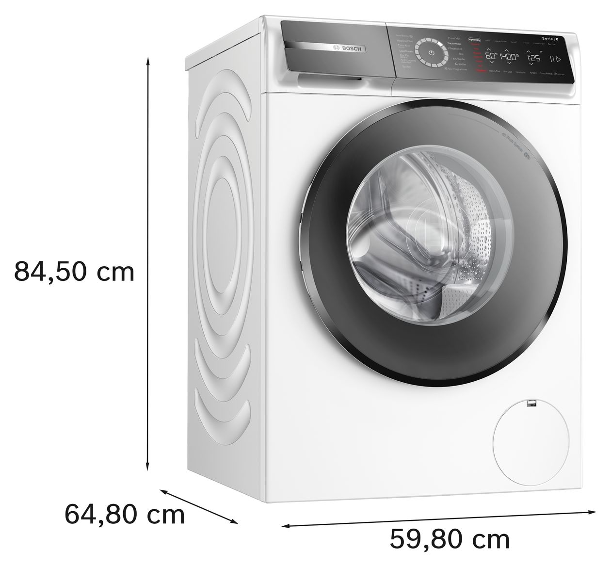 Serie 8 WGB244073 9 kg Frontlader Waschmaschine 1400 U/min aquaStop Funktion 