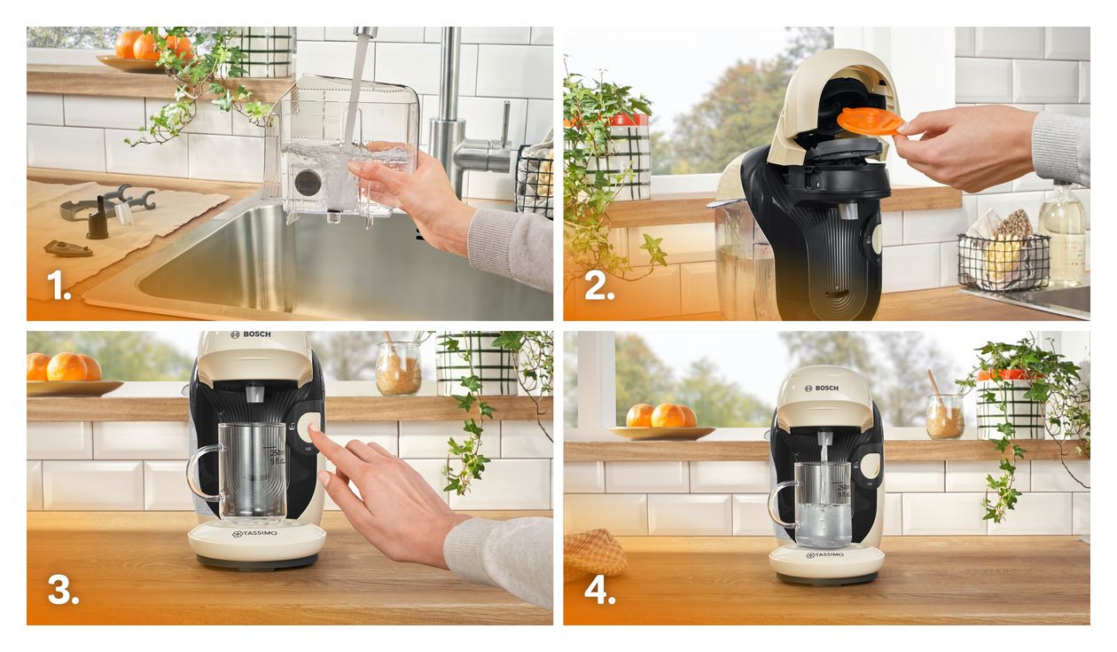 TAS112E Tassimo Style friendly Kaffeekapsel Maschine  (Cremefarben) 
