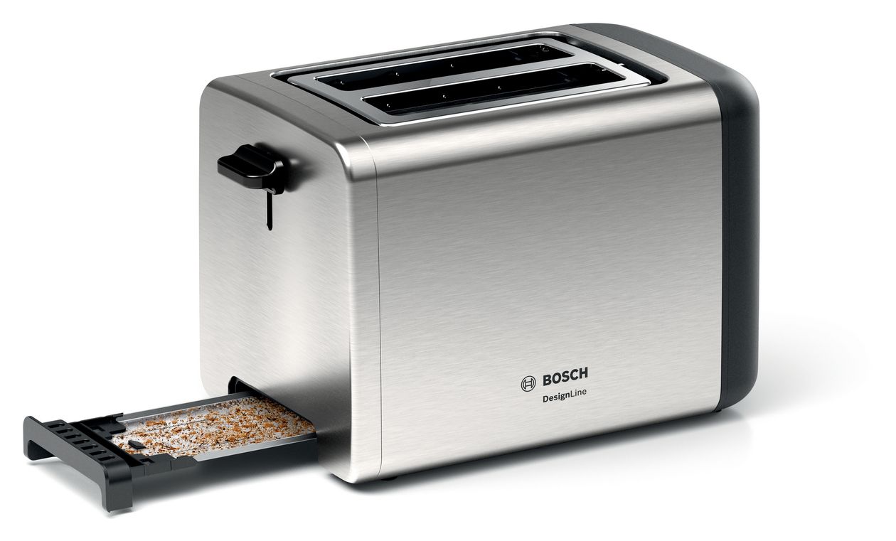TAT3P420DE DesignLine Toaster 970 W 2 Scheibe(n)  (Schwarz, Silber) 