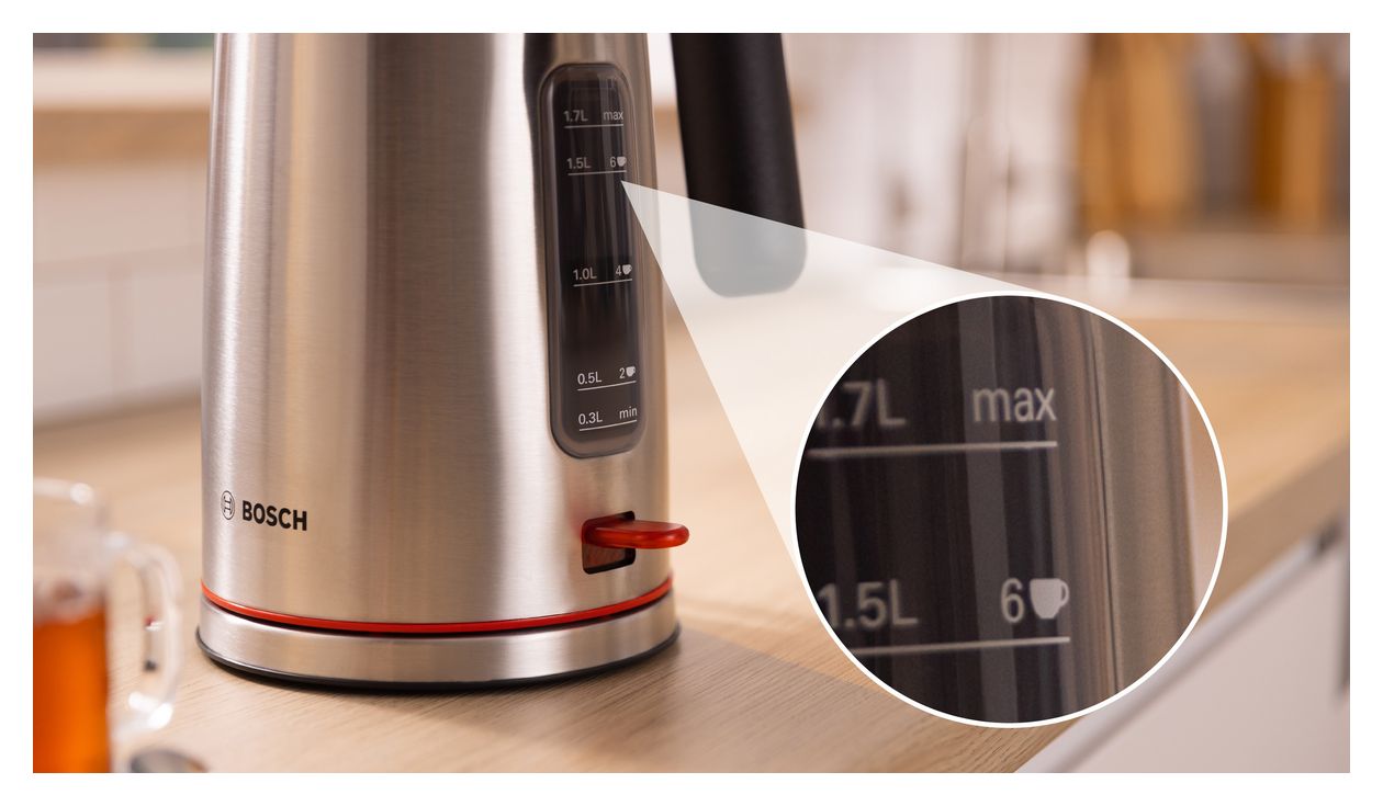 TWK6M480 MyMoment 1,7 l Wasserkocher 2400 W  (Schwarz, Edelstahl) 