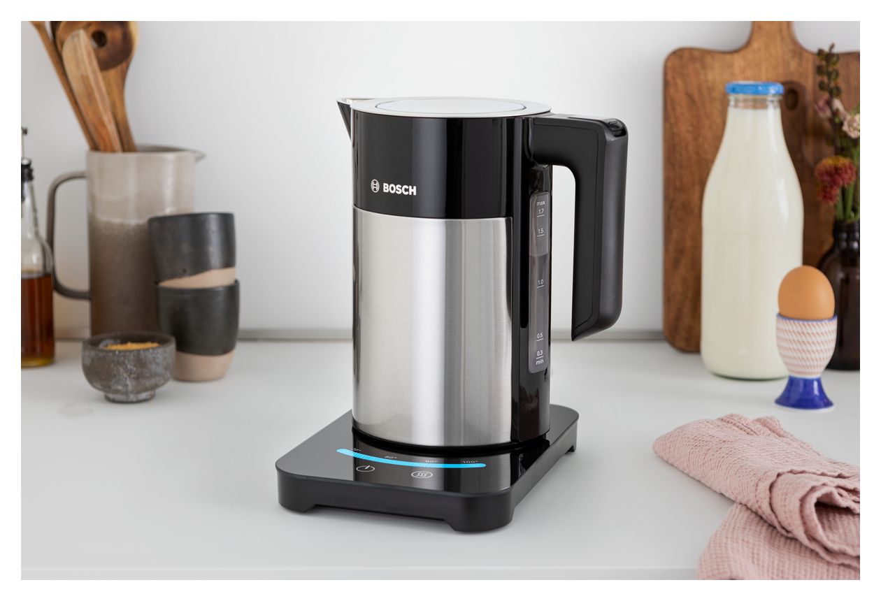 TWK7203 1,7 l Wasserkocher 1850 W  (Schwarz, Edelstahl) 