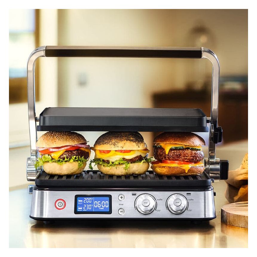 CG9040 Multigrill 9 2000 W mit 370 x 230 mm Fläche  (Schwarz, Edelstahl) 