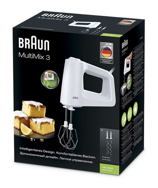 HM3000WH MultiMix 3 Handmixer 450 W 5 Stufen  (Weiß) 