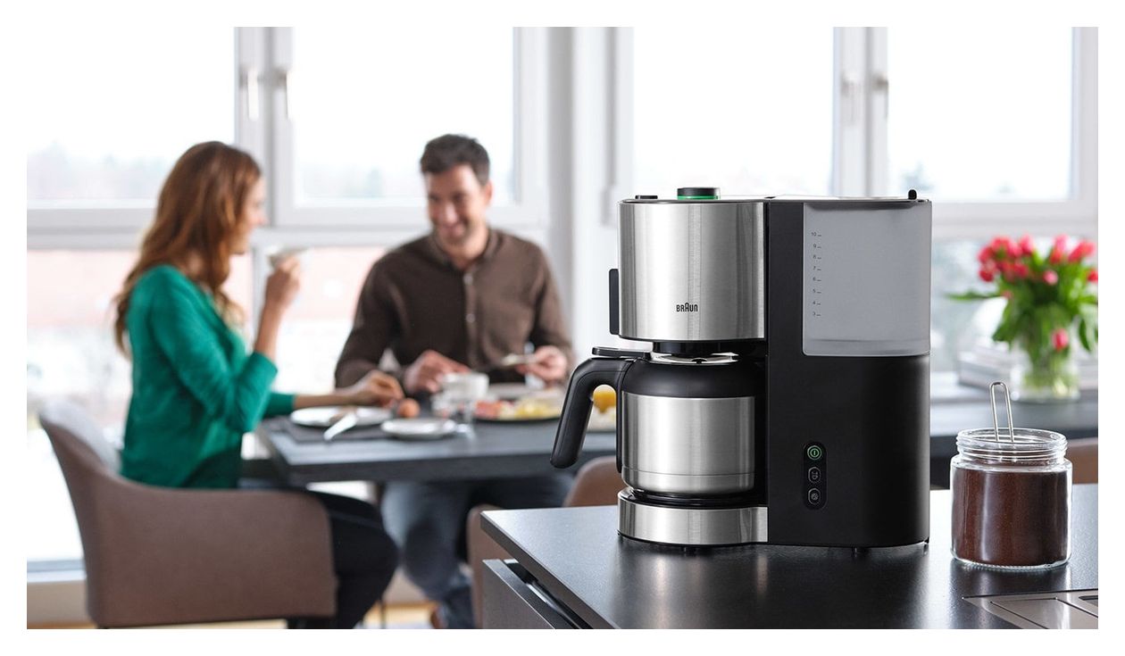 KF5105BK IDCollection 10 Tassen Thermo Filterkaffeemaschine  (Schwarz, Edelstahl) 