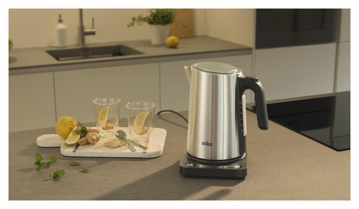 WK5205 ID Collection 1,7 l Wasserkocher 2200 W  (Schwarz, Edelstahl) 