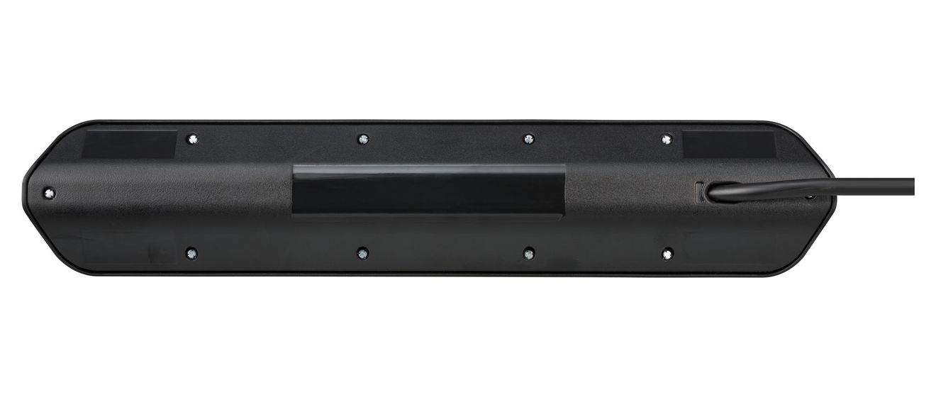 estilo Ecksteckdosenleiste 6-fach 2 m  (Schwarz/Silber) 