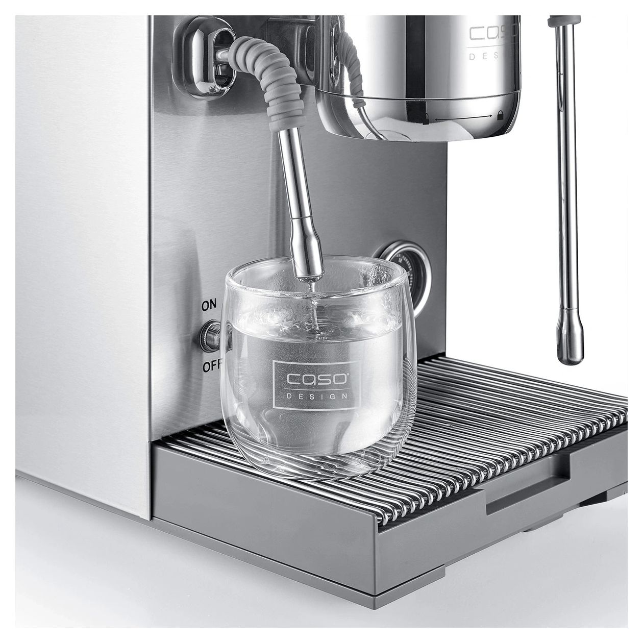 1825 Espresso Gourmet Advanced Siebträger Kaffeemaschine 19 bar 3000 W  (Silber) 