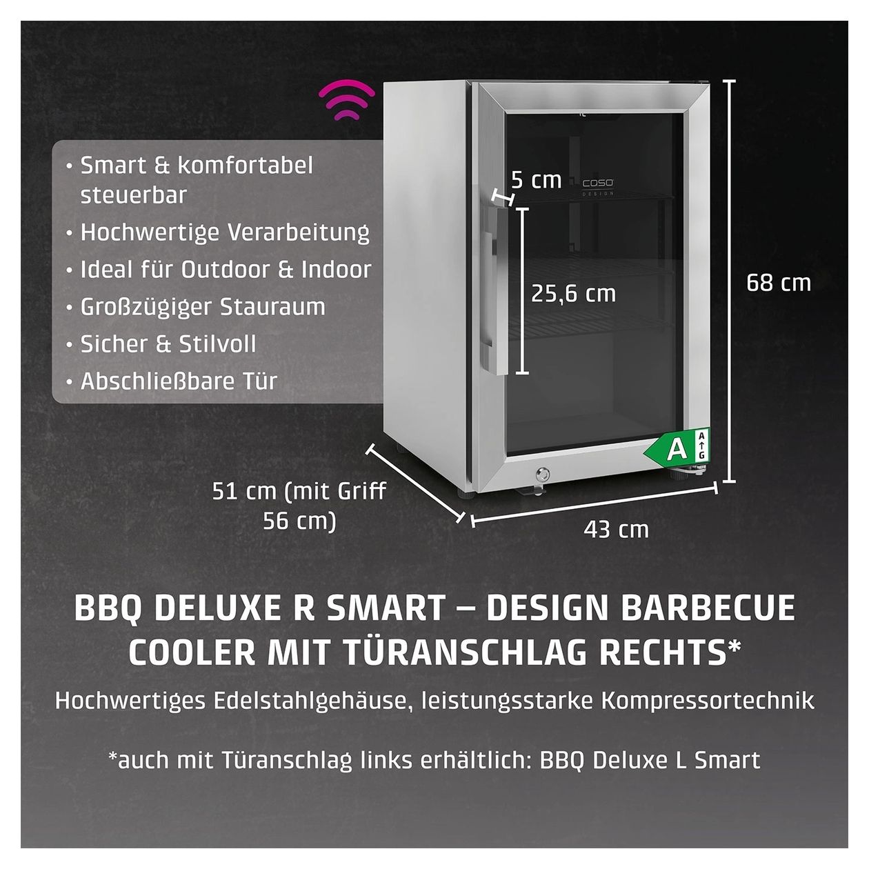 BBQ Deluxe-R Smart Weinkühler Freistehend 