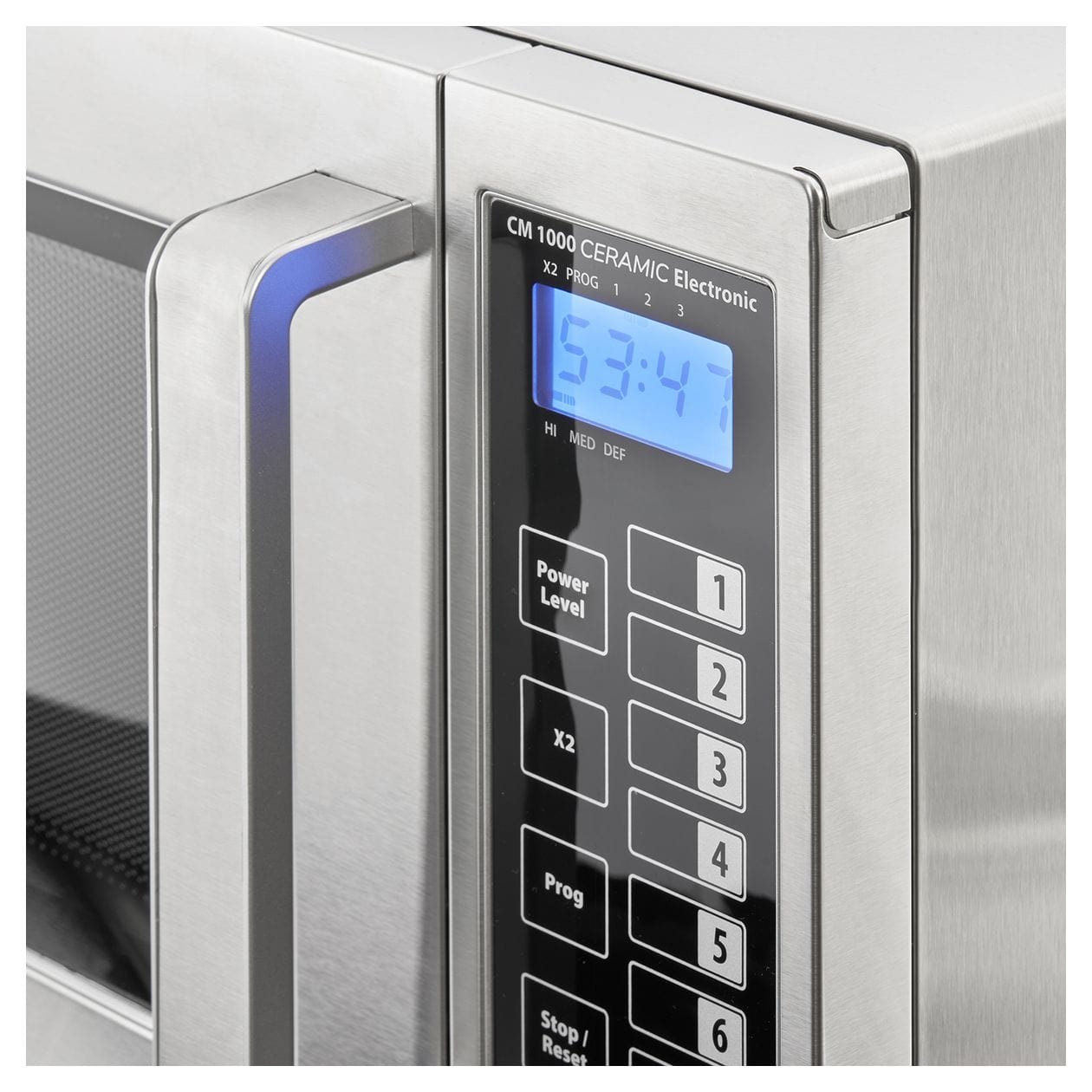 CM1000 Ceramic Electronic Freistehende Mikrowelle 1000 W Größe: mittel 3 Stufen Grill  (Schwarz, Edelstahl) 