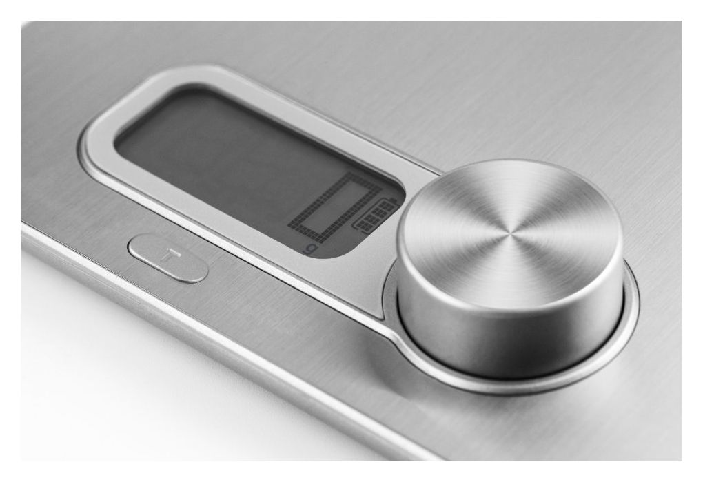 Kitchen Energy Elektronische Küchenwaage bis 5 kg Genauigkeit 1 g  (Edelstahl) 