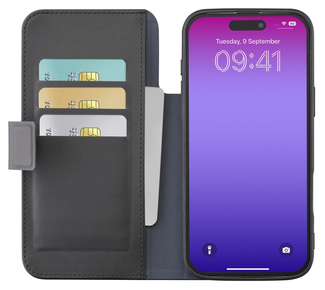 Book Agenda Folio für Apple iPhone 17 Pro Max  (Schwarz) 