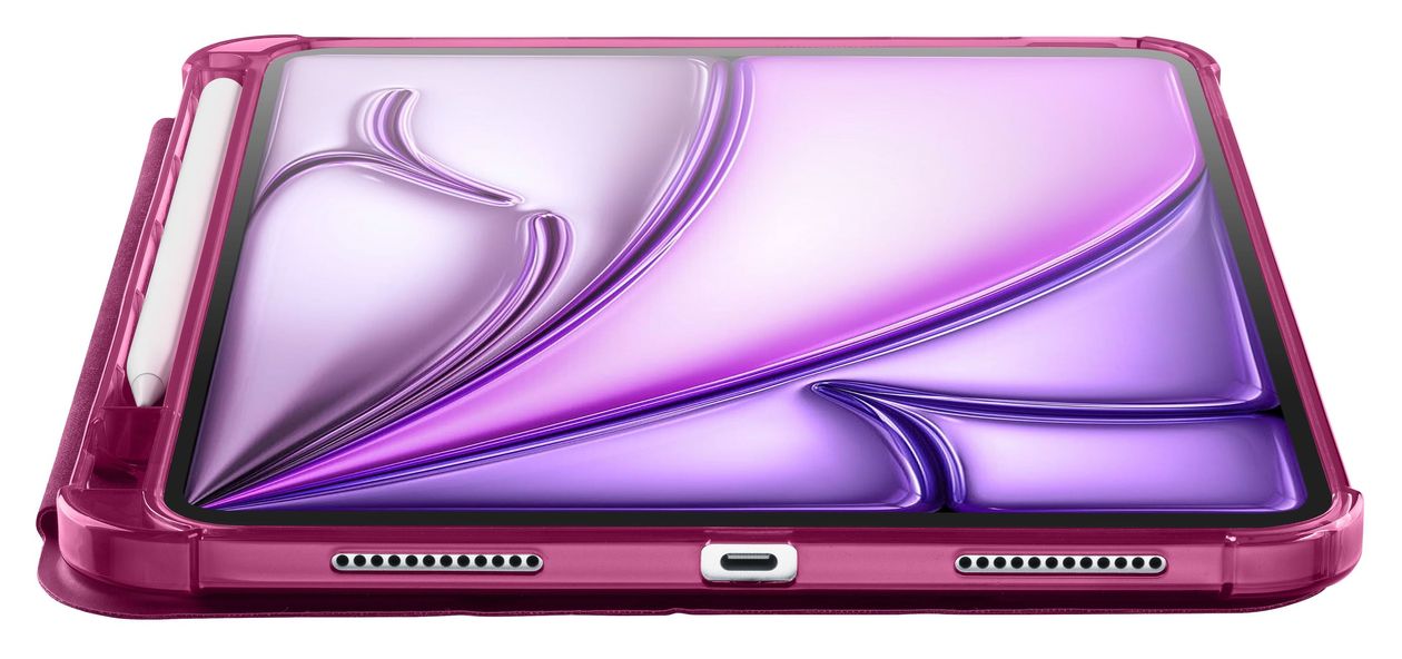 Folio Pro Folio aus Kunstleder für Apple iPad Air 11 Zoll M2/M3/M4 und 4./5.Gen und iPad Pro 11 1.Gen bis 27,9 cm (11") (Pink) 