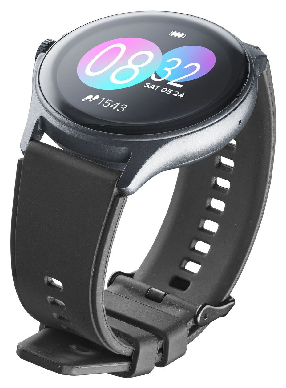 ION Pro Round Digital Smartwatch Rund IP67 168 h  (Schwarz) 