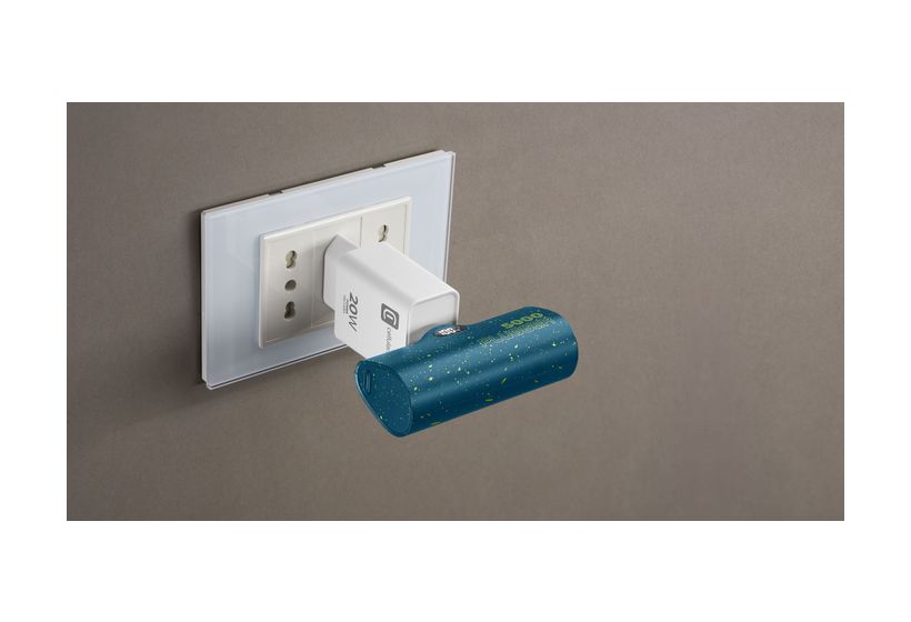 Plugger 5000 mAh Powerbank USB Typ-C  (Blau) 