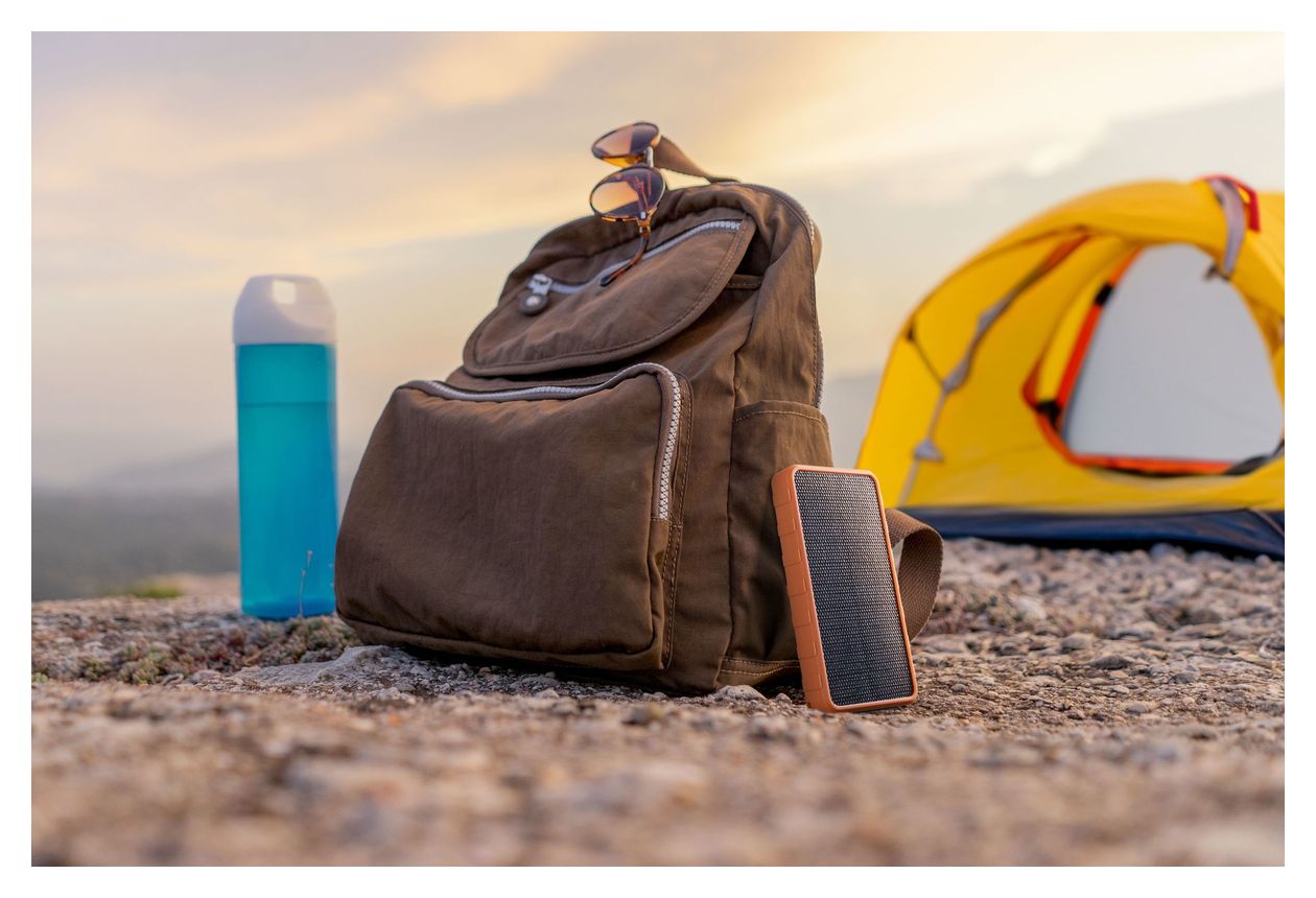 Solar 10000 mAh Powerbank USB Typ-C  (Orange) 