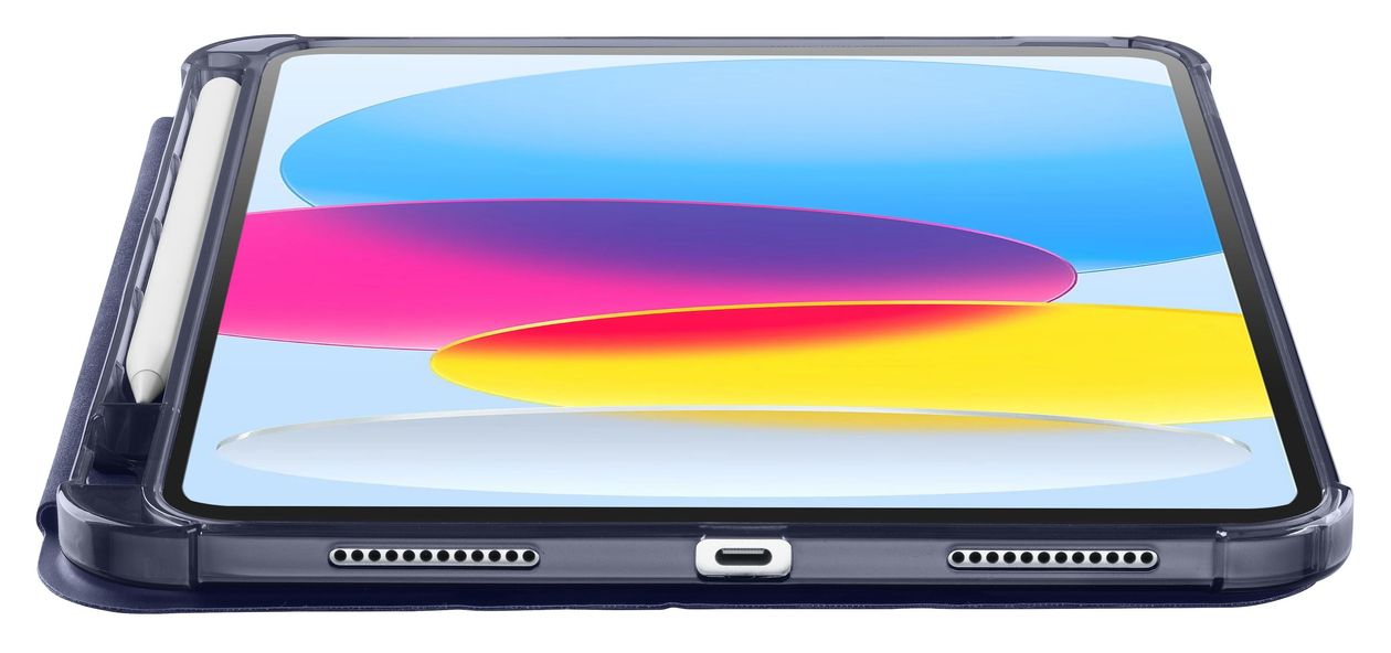 Stand Folio aus Kunstleder für Apple iPad A16 und iPad 10.Gen bis 27,7 cm (10.9") (Blau) 