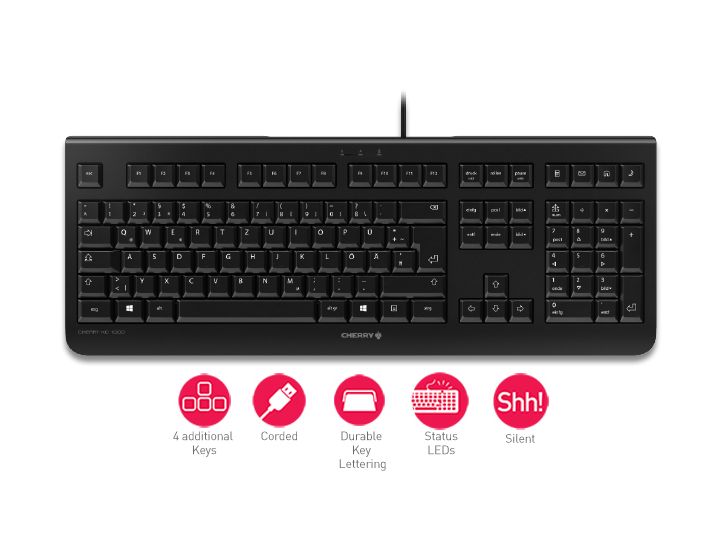 KC1000 Universal Tastatur USB  (Schwarz) 