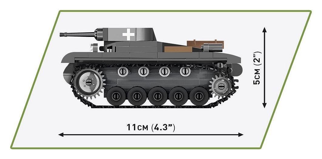 Panzer II Ausf. A Bauset 250 Teile  (Schwarz) 