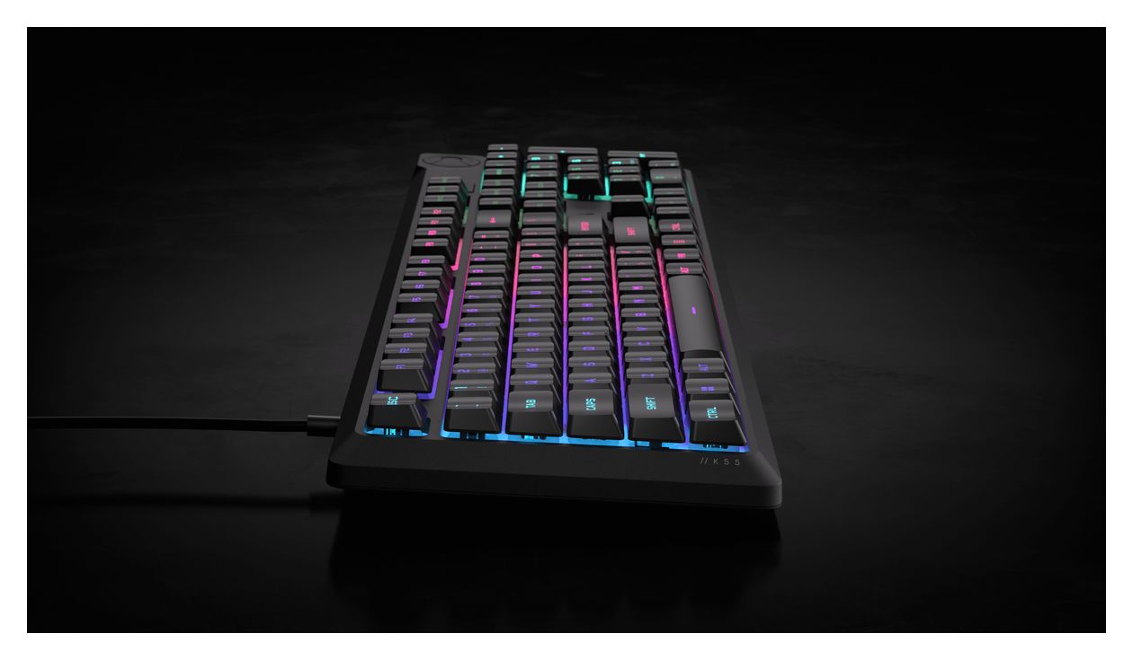 K55 Core RGB-LED Gaming Tastatur USB  (Grau) 