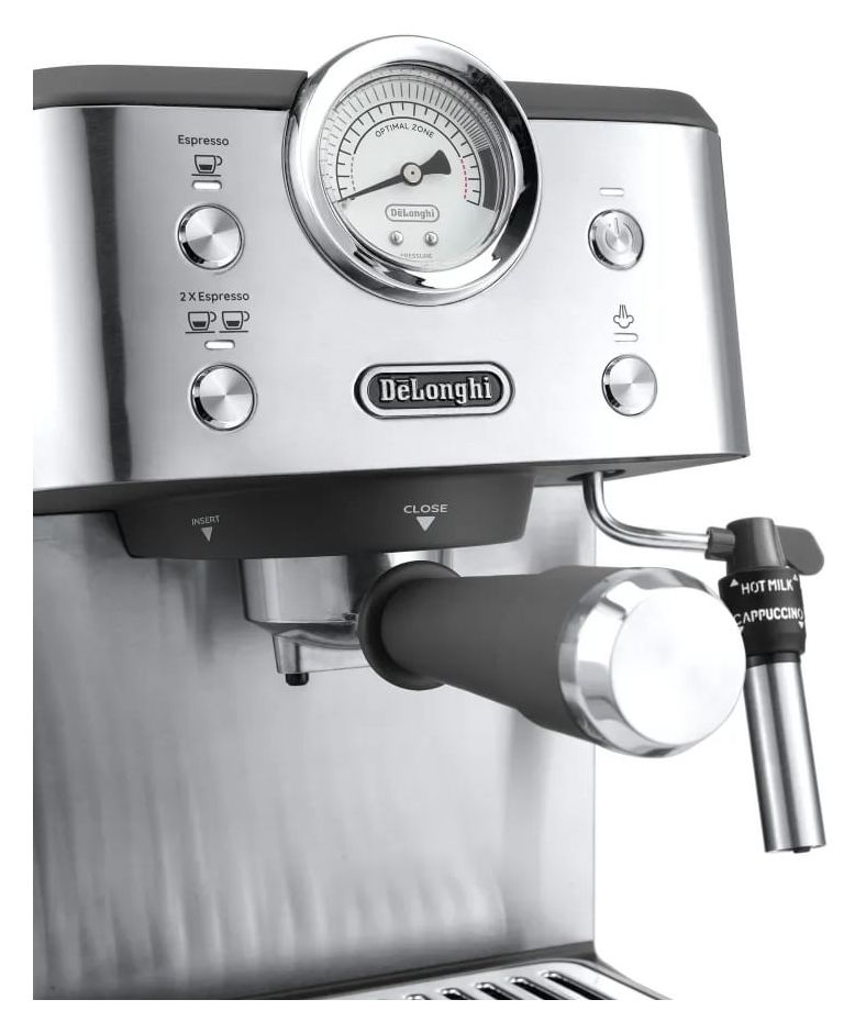 EM450.M Linea Classic Siebträger Kaffeemaschine 15 bar 1350 W  (Schwarz, Edelstahl) 