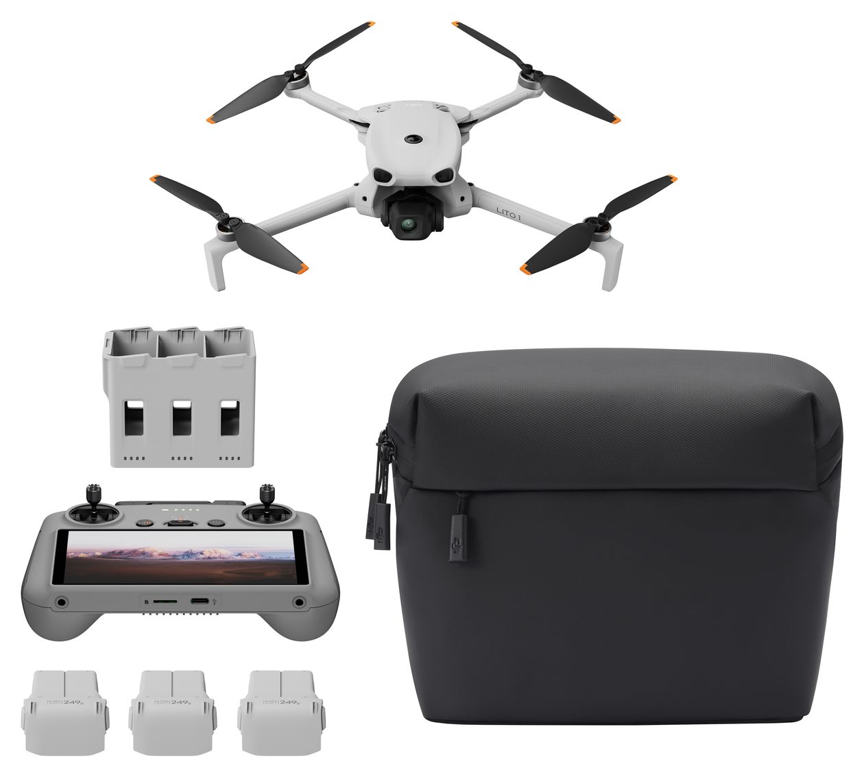 Lito X1 Fly More Combo Quadrocopter Multicopter/Drohne Flugzeit: 36 min  (Grau) 