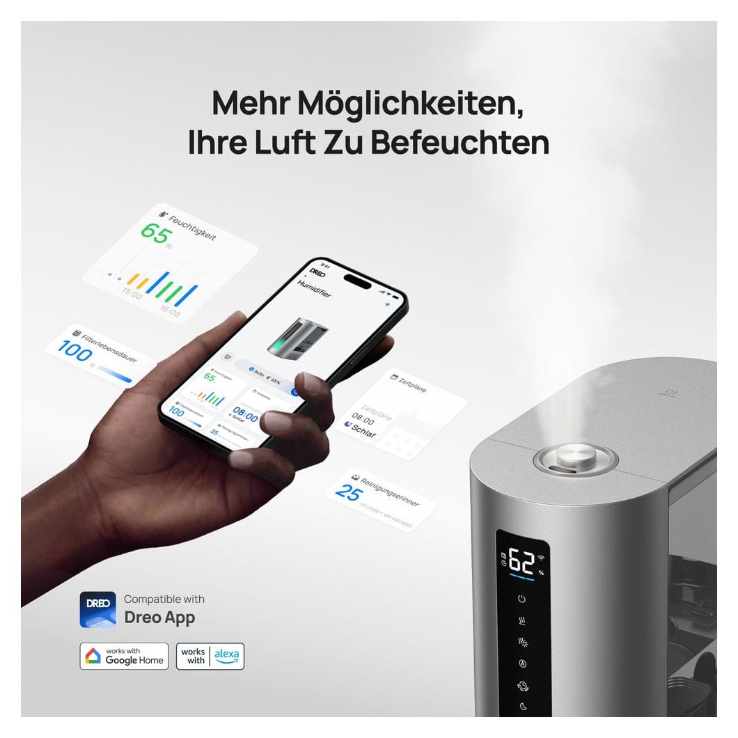 HM713S Luftbefeuchter 6 l Tank 