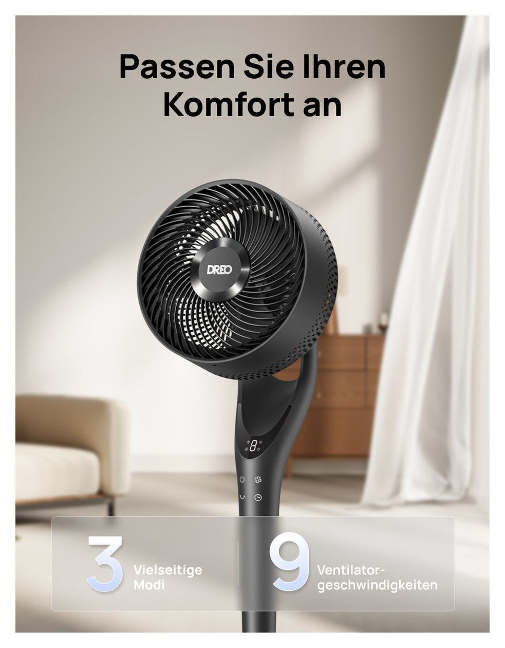 TurboPoly 154 1700 m³/h Ventilator Stand 25 dB  (Schwarz) 