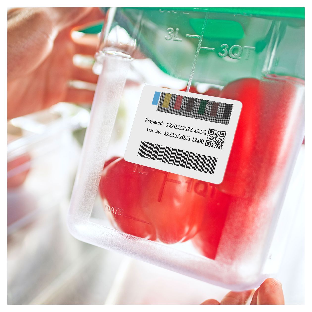 DYMO Original LabelWriter Etiketten für Lagerbewegungen | 54 mm x 70 mm | Farbcodierte Etiketten für die Vorratsrotation in der Großküche an | 400 Etiketten | für LabelWriter-Beschriftungsgerät 