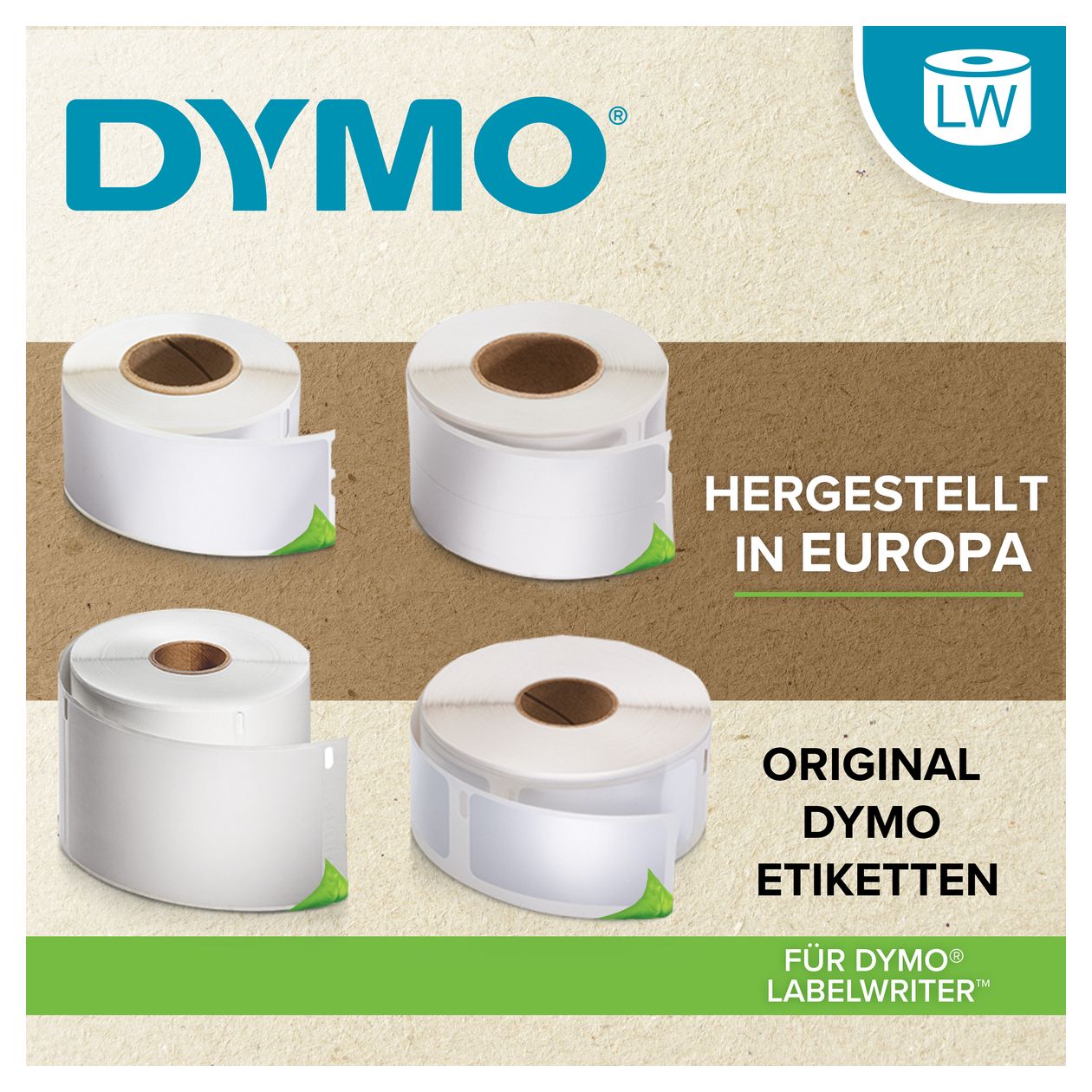 DYMO Orignal LabelWriter Versandetiketten/-Namensschilder (Groß) | 54 mm x 101 mm | Rolle mit 220 leicht ablösbaren Etiketten | selbstklebend | für LabelWriter Etikettendrucker & Beschriftungsgerät 