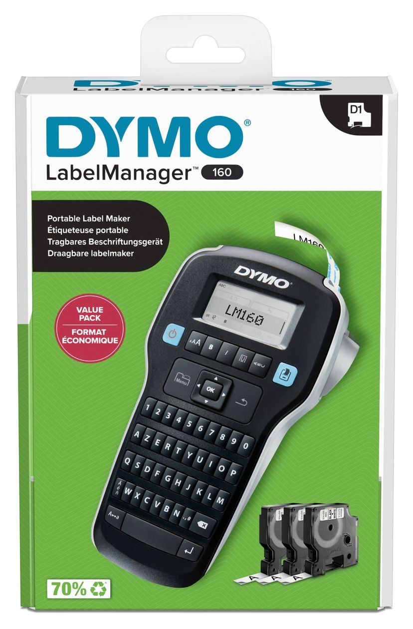 LabelManager 160 AZERTY Value Pack All in One Thermal Inkjet Drucker 180 x 180 DPI 