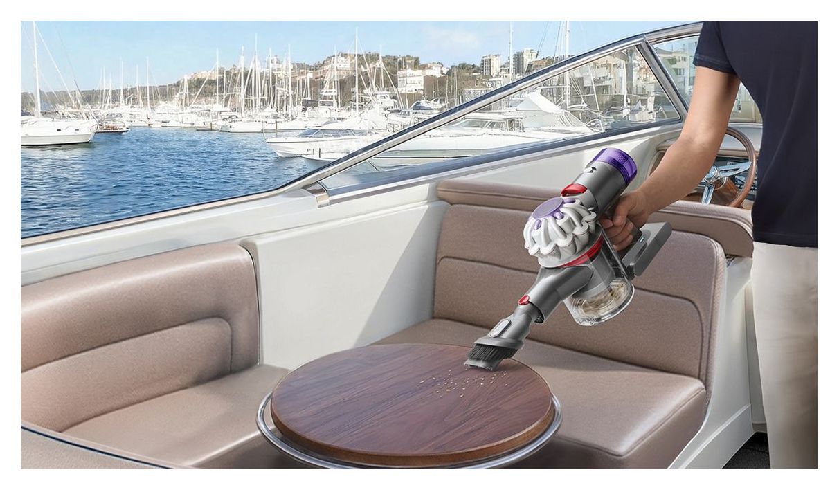 Car+Boat Handstaubsauger Beutellos bis 40 min Laufzeit  (Grau, Rot, Violett) 