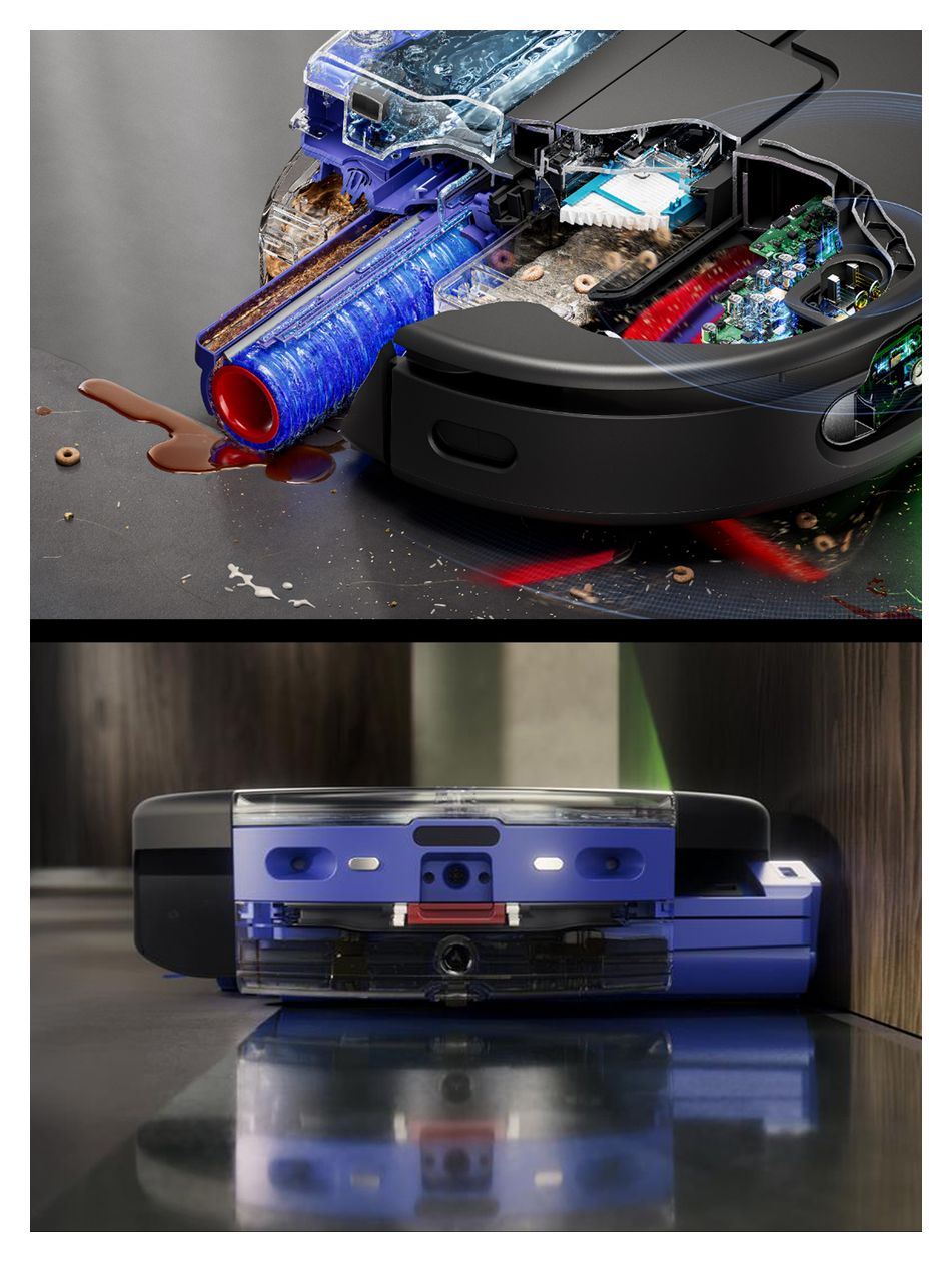 Spot+Scrub AI Saugroboter nass/trocken 140 min Akku 18000 Pascal Leistung  (Schwarz) 