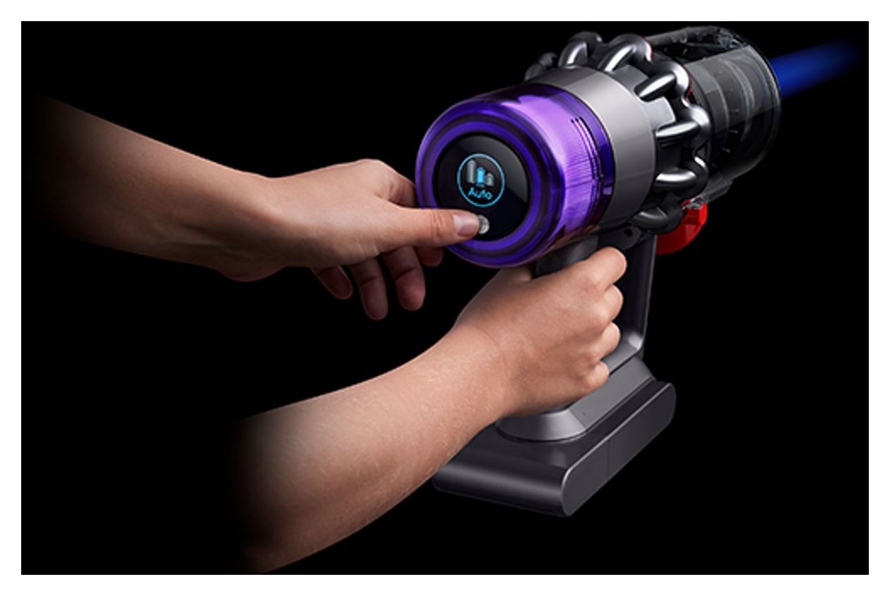 V11 Handstaubsauger Beutellos bis 60 min Laufzeit (Blau, Metallisch, Nickel) 