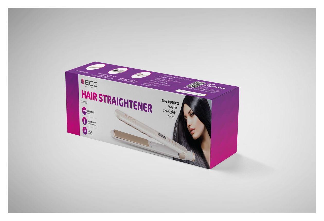 ZV117 Haarglätter 40 W  (Roségold, Weiß) 