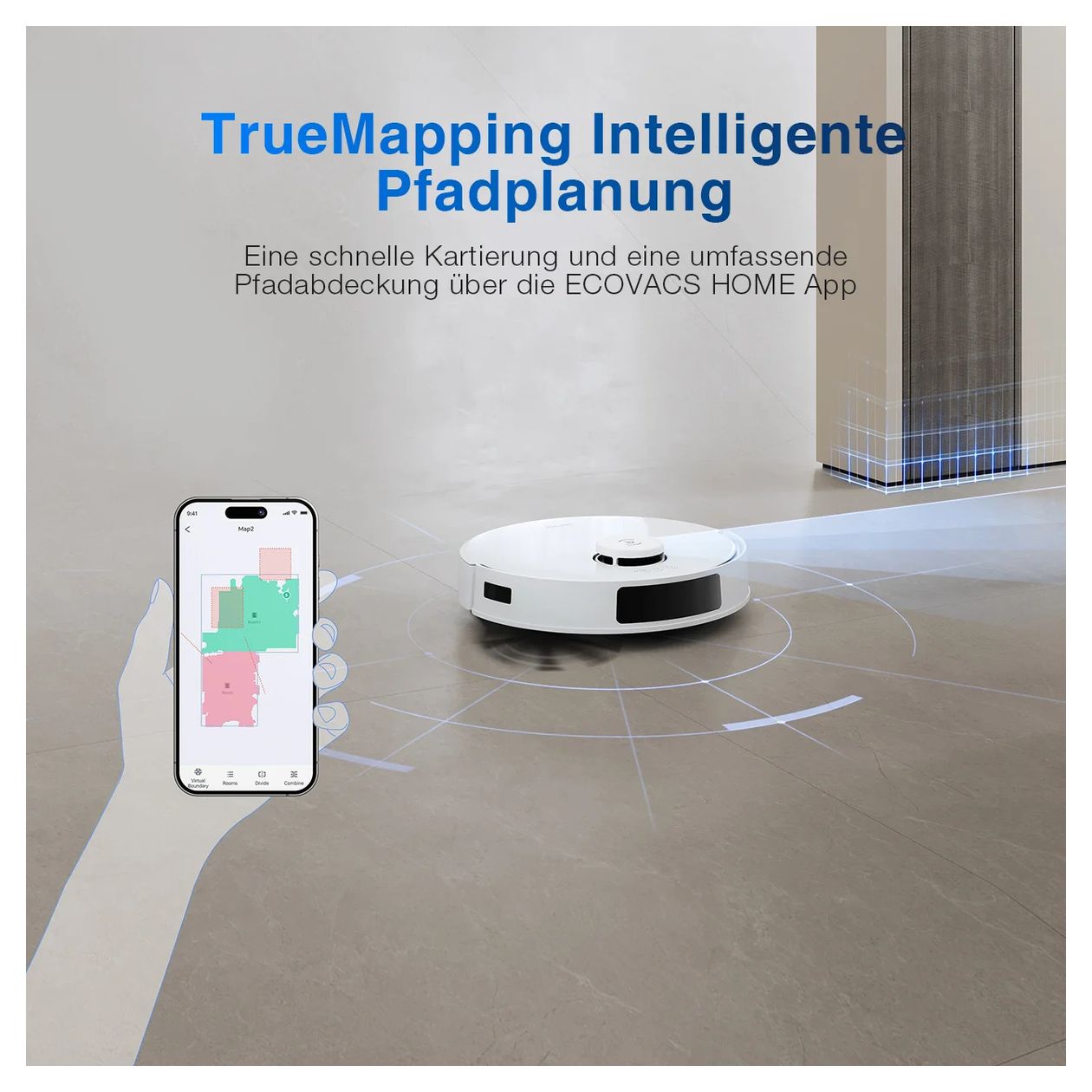 Deebot N20 Plus Saugroboter nass/trocken 300 min Akku  (Weiß) 