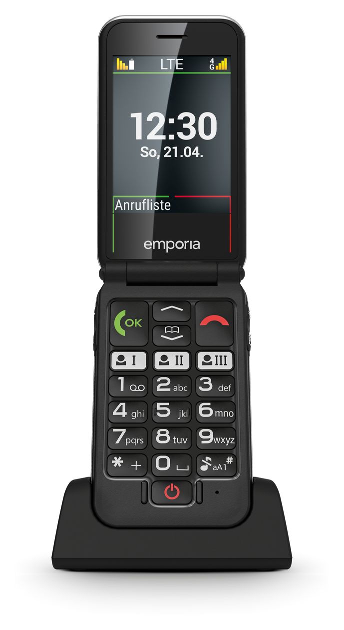 Joy V228 Seniorenhandy 4G Smartphone 7,11 cm (2.8 Zoll) 2 MP Single SIM  (Schwarz) 