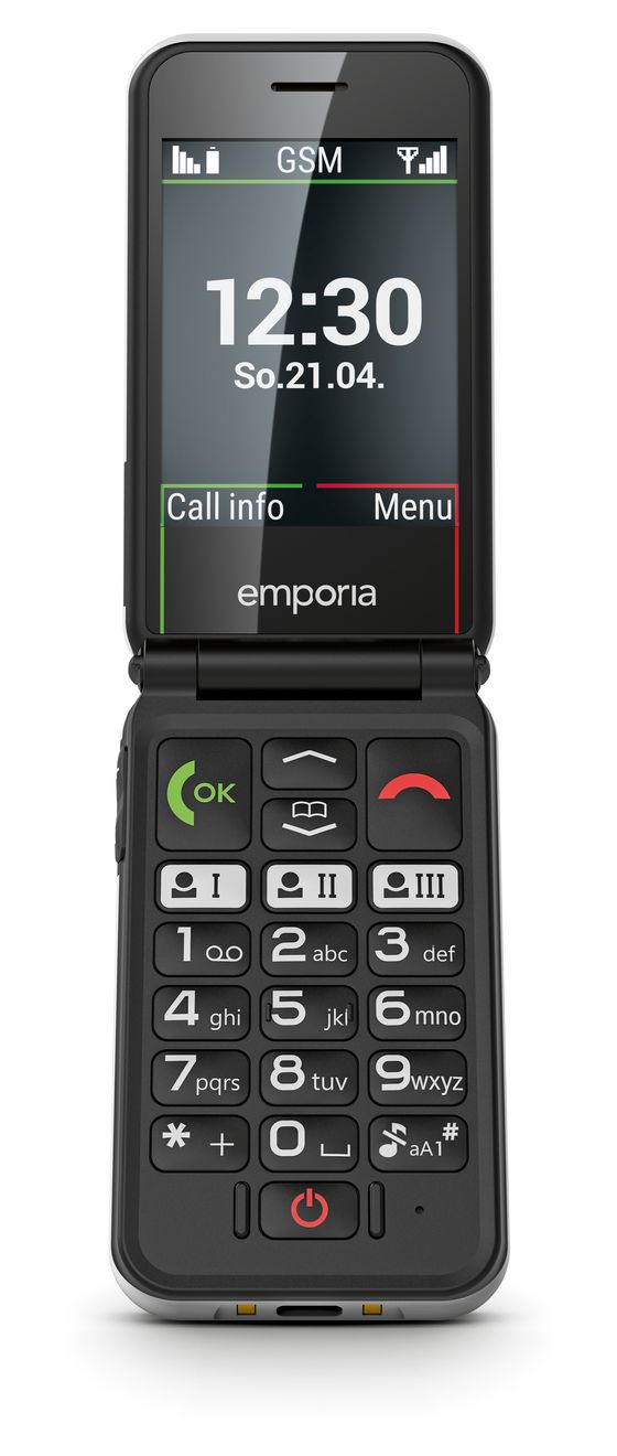 SimpliCity Glam 2G Smartphone 7,11 cm (2.8 Zoll) Single SIM  (Schwarz, Weiß) 