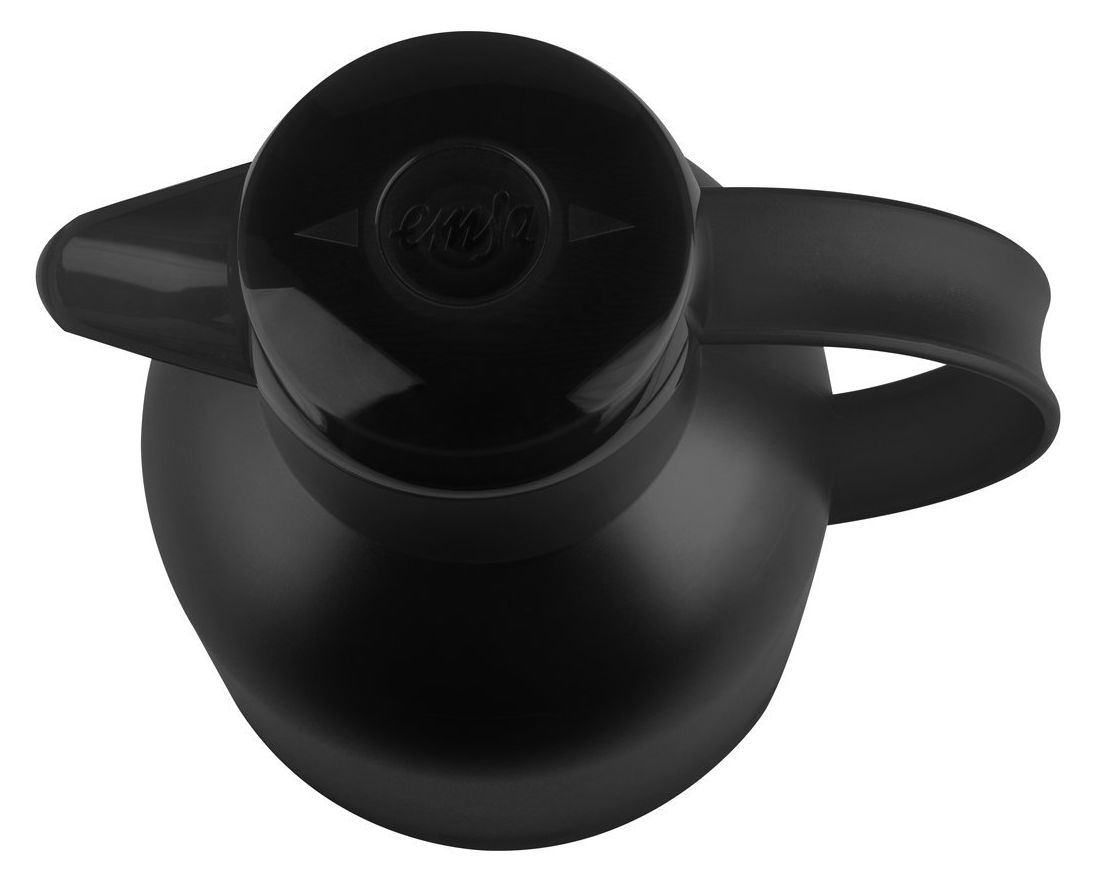 504235 SAMBA Quick Press Isolierkanne 1,0l Glas-Isolierkolben  (Schwarz) 