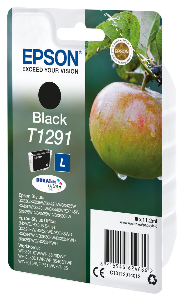 T1291L C13T12914012 originale Druckerpatronen Schwarz 11,2 ml 385 Seiten 