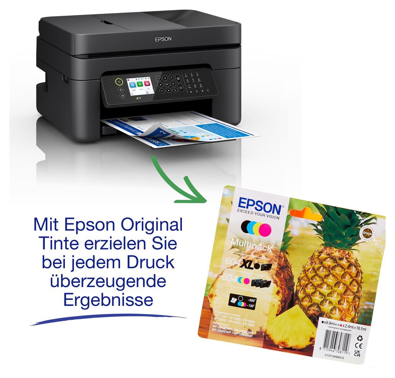 WorkForce WF-2950DWF All in One A4 Tintenstrahl Drucker 5760 x 1440 DPI 