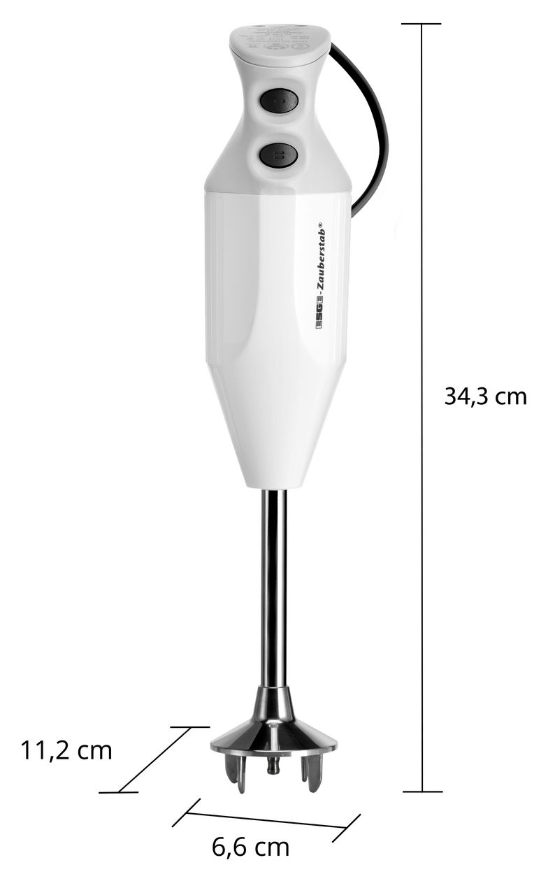 M122 de Luxe Zauberstab Stabmixer 140 W 2 Stufen  (Weiß) 