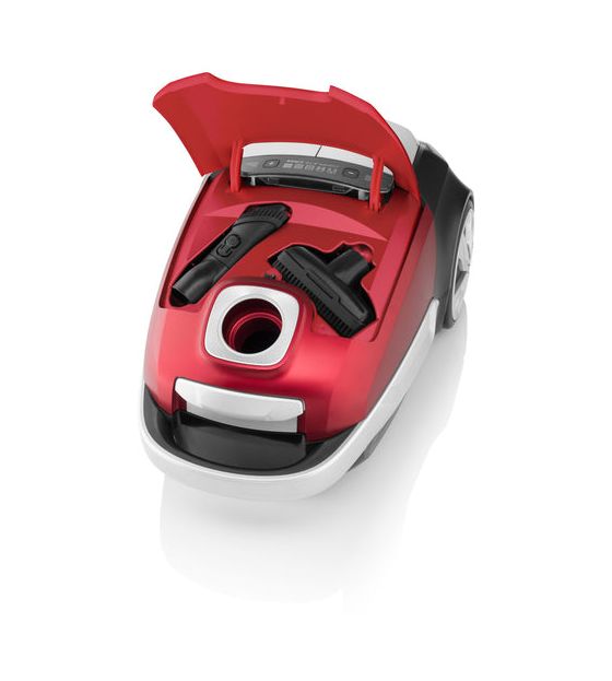 Adagio Bodenstaubsauger mit Staubbeutel 800 W HEPA  (Rot) 