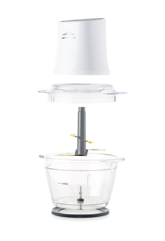 Basto II Zerkleinerer 400 W 2 Klingen 1 l Glas Behälter  (Weiß) 